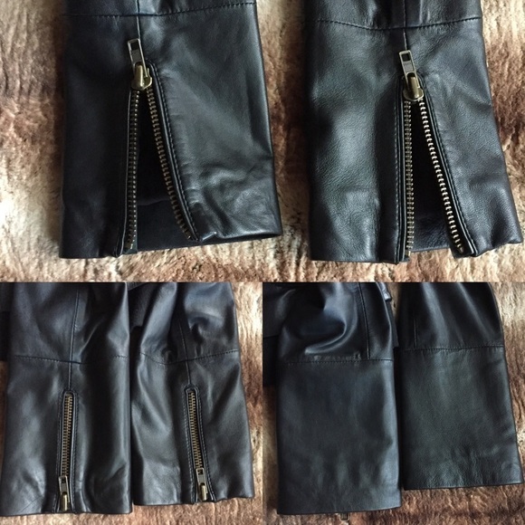 Joie Morina Black Leather and Wool Jacket - Picture 4 of 8